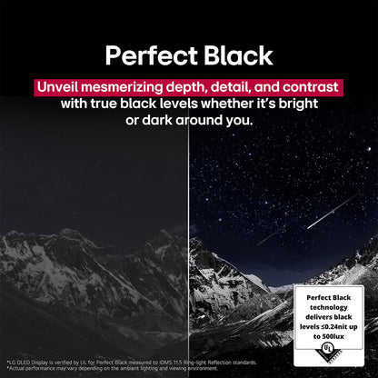LG Class OLED evo AI C5 65 Inch 4K Smart TV with AudioQuest Sky 48 3m HDMI Cable