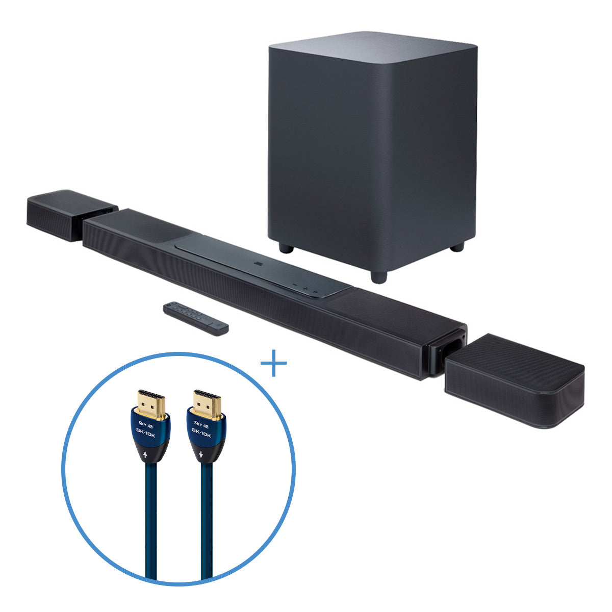 JBL Bar 700 5.1 Channel Soundbar Bundle with AudioQuest Sky 48 Ultra High Speed HDMI Cable
