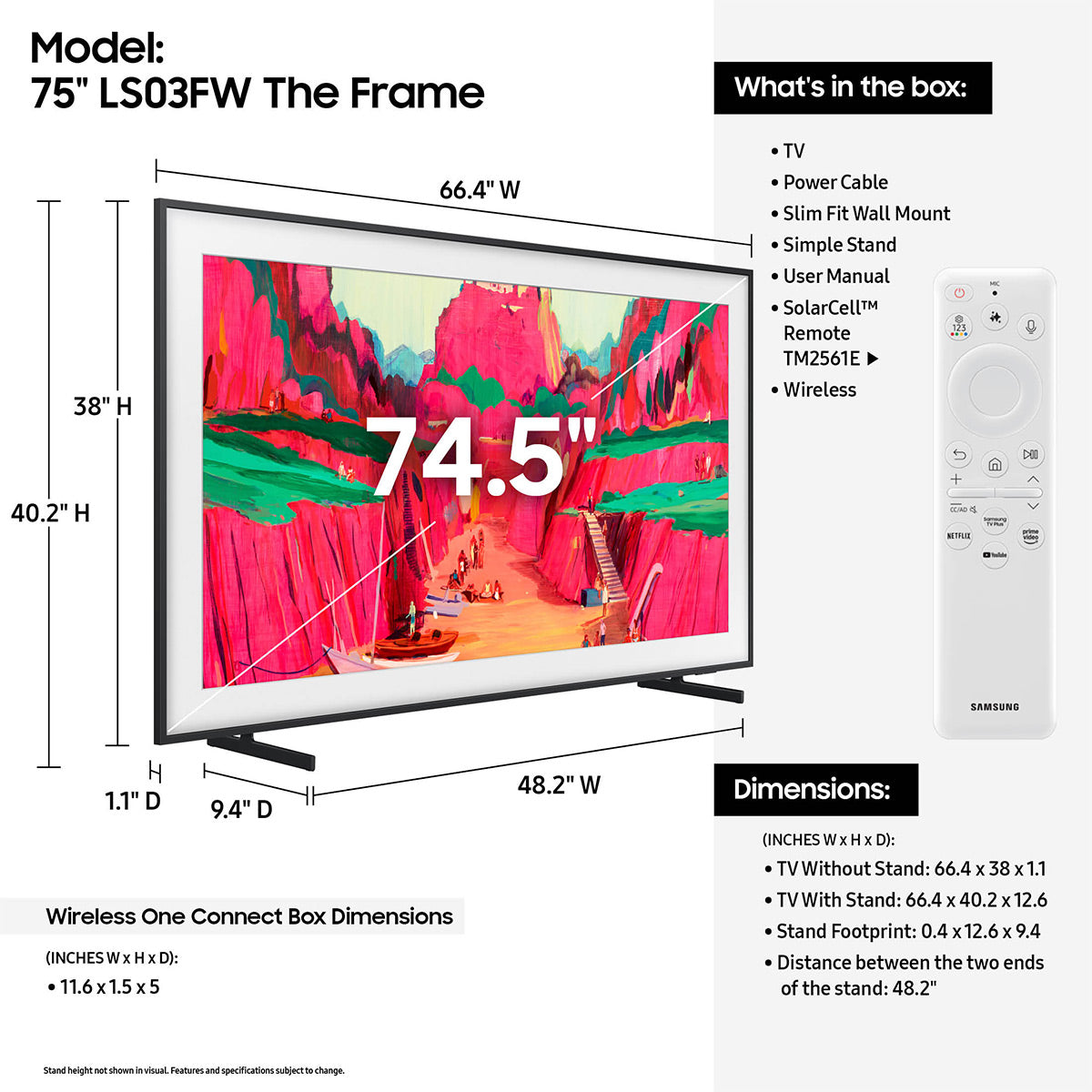 Samsung LS03FW 75 Inch Neo QLED 4K The Frame Pro Art Mode Vision AI Smart TV (2025)