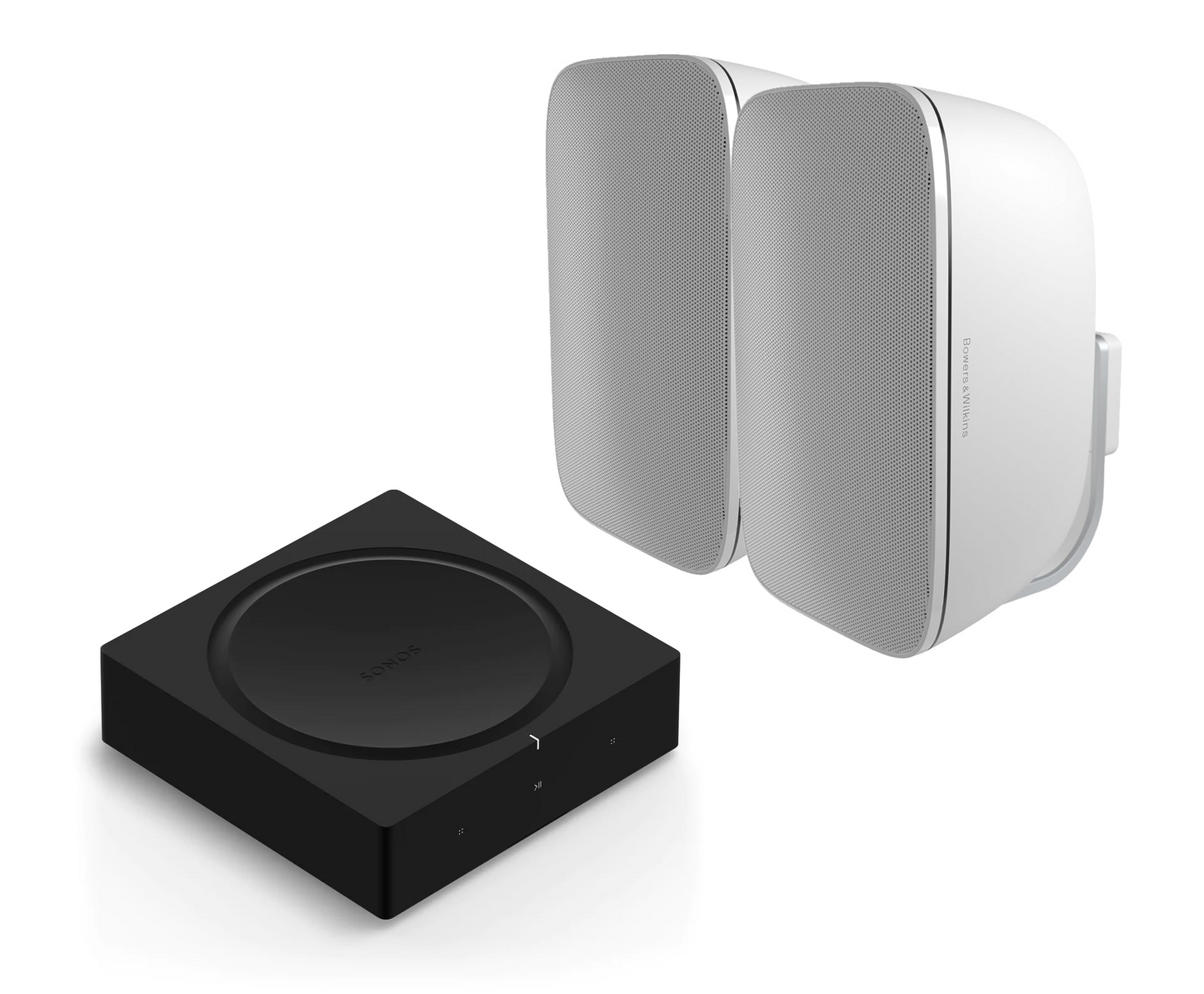 Sonos AMP 2-Channel Bundle With Bowers & Wilkins AM-1 Outdoor Speakers (Pair)