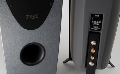 Rega AYA Floorstanding Loudspeakers - Steel and Dark Grey (Pair)