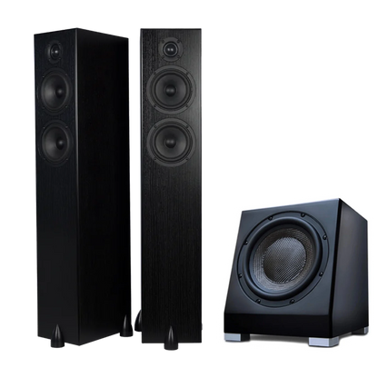 Totem Bison Twin Tower Speaker Bundle with KIN Sub 8 Inch Subwoofer