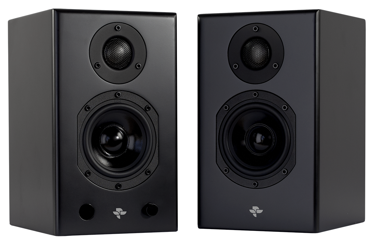 KIN by Totem Play Mini 2 Way Powered Bookshelf Speakers (Pair)
