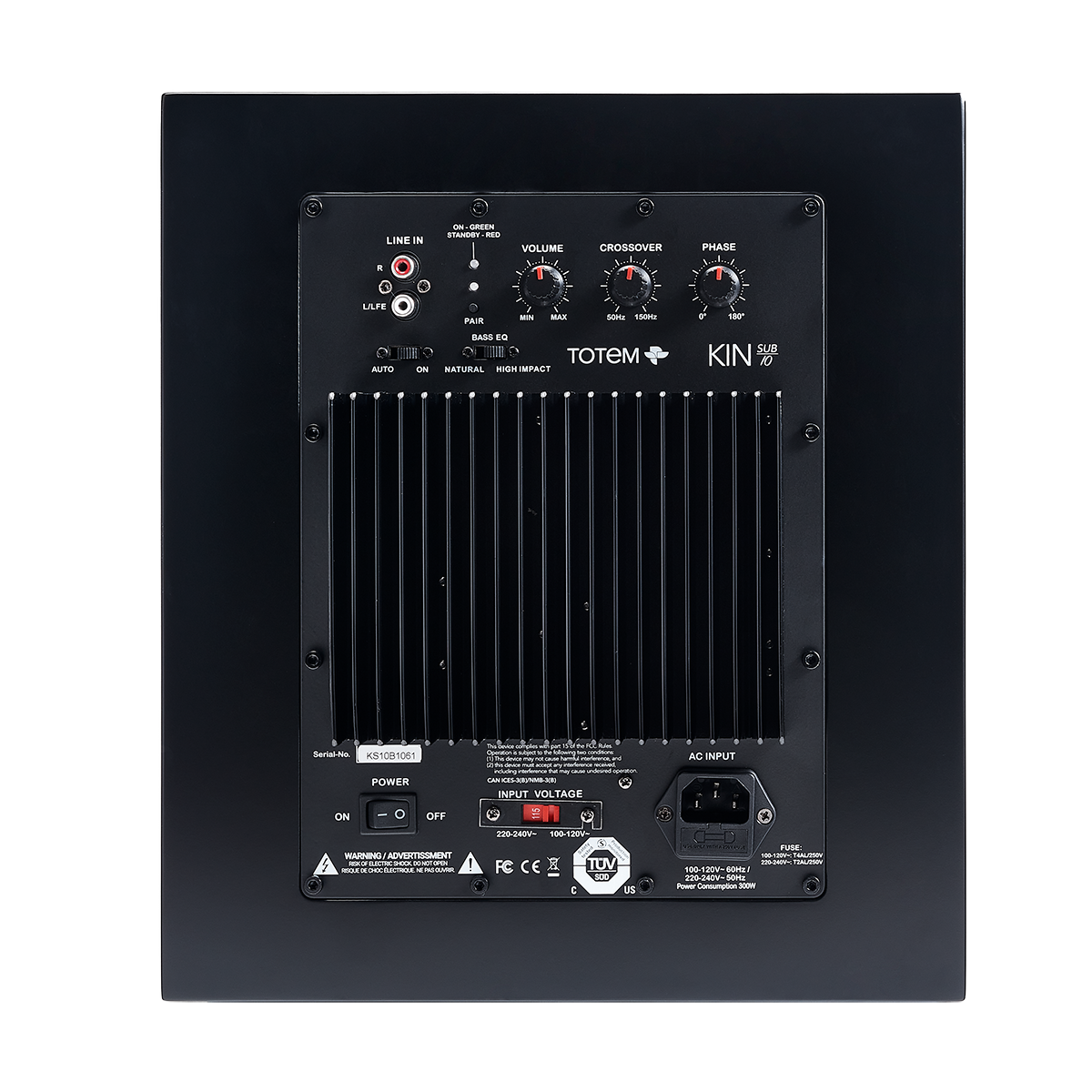 KIN by Totem Sub 10 Powered 10 Inch Subwoofer (Each)
