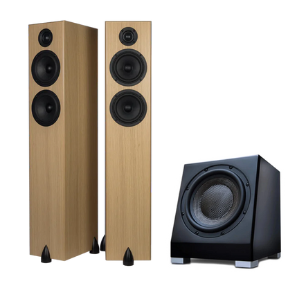 Totem Bison Twin Tower Speaker Bundle with KIN Sub 8 Inch Subwoofer