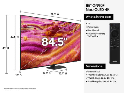 Samsung 85" Class Neo QLED 4K QN90F Vision AI Smart TV (2025)